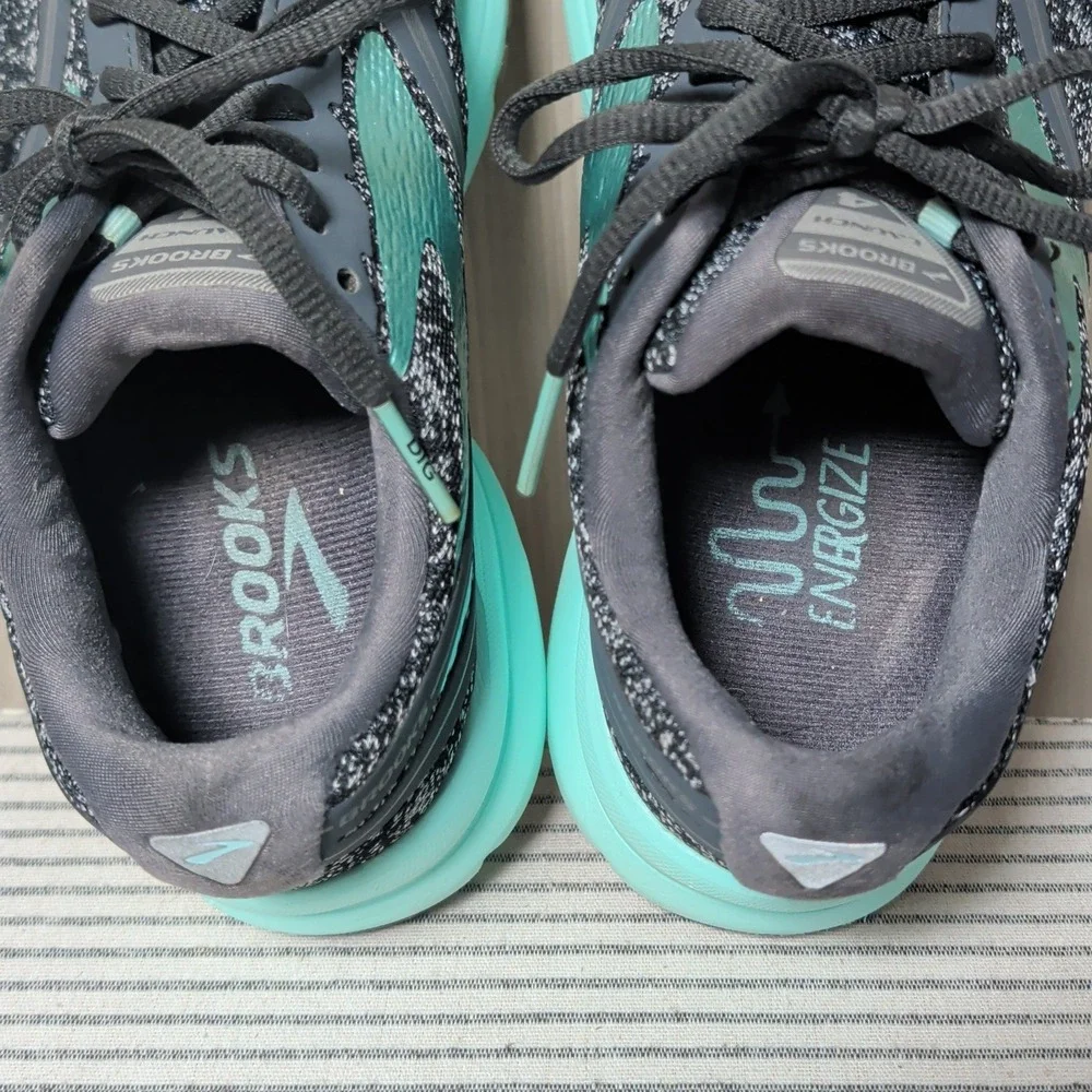 Brooks Launch‎ 4 Running Shoes Womens 7.5 Marbled Gray Aqua Neutral Sneakers